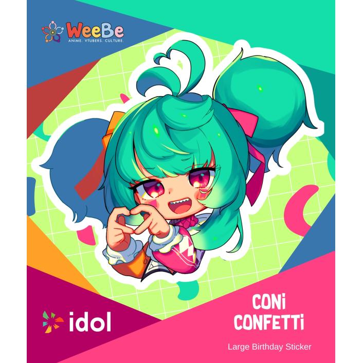 Idol Birthday Large Sticker Coni