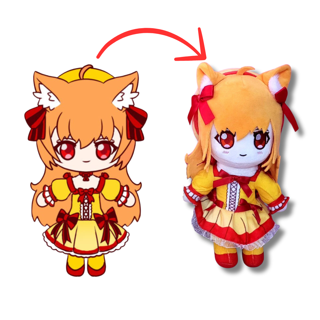 aki illustration into plushie