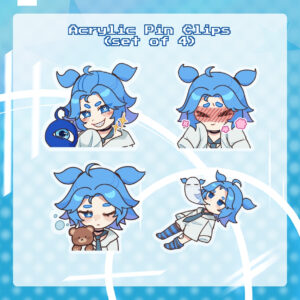 Mitty – Redebut Acrylic Pin-Clips (Set of 4)